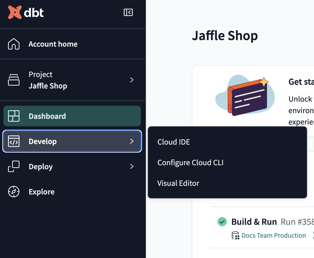 Visual Editor in the Develop section of the main menu. Visual Editor in the Develop section of the main menu.